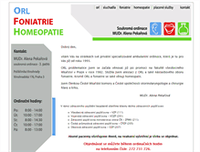 Tablet Screenshot of orl-foniatrie.cz